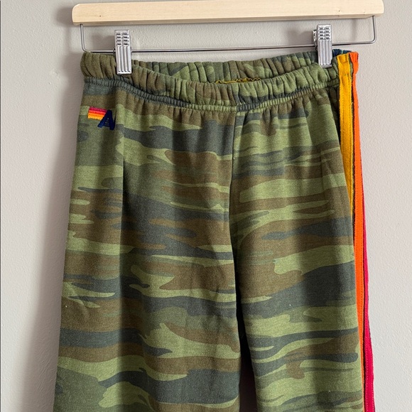 Aviator Nation Camouflage Pants with Rainbow Stripe - Picture 2 of 4